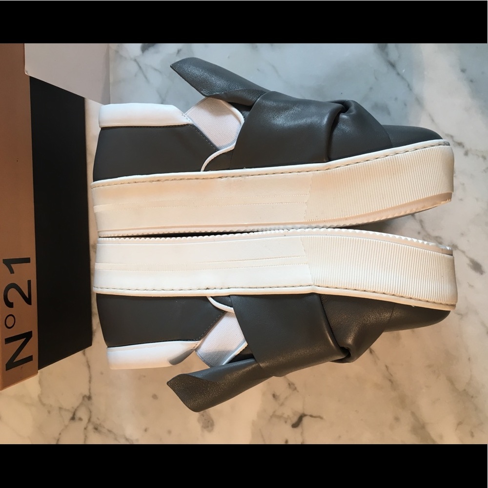 No. 21 Slip on Platform Bow/Knot Sneaker Leather - Picture 7 of 8